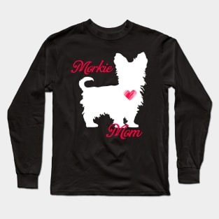 Morkie mom   cute mother's day t shirt for dog lovers Long Sleeve T-Shirt